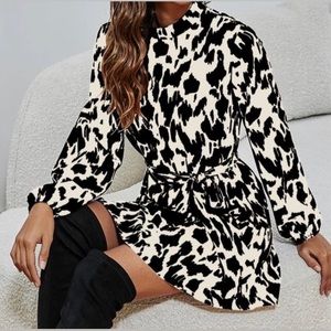 Animal Print Mini Dress ~ Long Sleeve ~